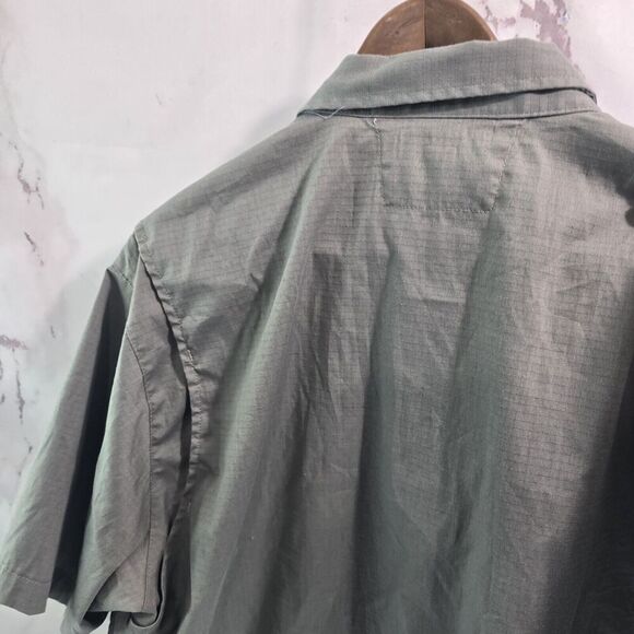 Carhartt Shirt Mens XL Short Sleeve Button Up Gray Collared Work Mechanic Shop - Picture 6 of 15